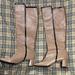 Kate Spade Shoes | Kate Spade Tall Knee High Boots Beige Size 7 Black Trim Back Zipper Block Heel | Color: Black/Tan | Size: 7