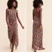 Free People Dresses | Free People Daria Halter Maxi Dress Black Orange Low Back Wrap Slit Plunge New | Color: Black/Orange | Size: Xs