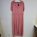 Torrid Dresses | Nwt Torrid Rose Smocked Waist Challis Maxi Dress Sz 2x Slits Sweetheart Neckline | Color: Pink | Size: 2x