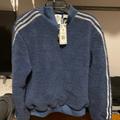 Adidas Jackets & Coats | Adidas A.B Sherpa Crew Brand New Extra Small Blondey Navy Three Stripes | Color: Blue | Size: Xs