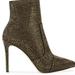 Michael Kors Shoes | New Michael Kors Black Gold Rue Embellished Faux Suede Pointed Heel Boot 8.5 | Color: Black/Gold | Size: 8.5