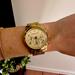 Michael Kors Accessories | Michael Kors Mk5055 Gold Chronograph Watch | Color: Gold/White | Size: Os