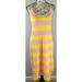 J. Crew Dresses | J. Crew Spaghetti Strap Knit Striped Midi Dress Size Small Pink/Yellow, Small | Color: Pink/Yellow | Size: S