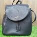 Kate Spade New York Bags | Kate Spade Leila - Medium Flap Pebbled Black Leather Backpack - Euc | Color: Black | Size: Medium