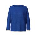 Street One Rundhals-Pullover Damen fresh int. gentle blue melange, Gr. 36, Baumwolle, Weiblich Pullover