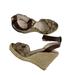 Coach Shoes | Coach Size 6 Espadrille Wedge Shoes Ankle Buckle Strap Brown 4" Euc 6540 Jute | Color: Brown | Size: 6