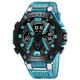 Digital Watch Men's Watch Black 5 ATM Waterproof Outdoor Sports Watches Men's Watches Chronograph Stopwatch Sporty Military Watch Tactical Digital Men's Watch Boy Sports Watch Men, blue, Strap.