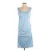 Casual Dress - Slip dress: Blue Dresses - Women's Size Small