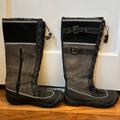 Columbia Shoes | Columbia Winter Leather High Boots Size 6.5 | Color: Black/Gray | Size: 6.5