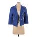 White House Black Market Blazer Jacket: Short Blue Print Jackets & Outerwear - Women's Size 2