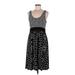 MICHAEL Michael Kors Casual Dress: Black Grid Dresses - Women's Size Medium Petite