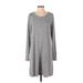 Gap Casual Dress - Sweater Dress: Gray Marled Dresses - Women's Size Small