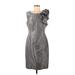 Calvin Klein Cocktail Dress - Sheath: Gray Dresses - Women's Size 8