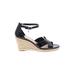 NANETTE Nanette Lepore Wedges: Black Print Shoes - Women's Size 8 - Open Toe