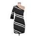Anne Klein Casual Dress: Black Stripes Dresses - New - Women's Size Medium