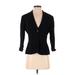 Lafayette 148 New York Blazer Jacket: Short Black Print Jackets & Outerwear - Women's Size 4