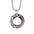 WXMYOZR Chinese Zodiac Charms Necklace 925 Sterling Silver Obsidian Jade Donut 12 Zodiac Animals Pendant Amulet Lucky Charm Necklaces for Men/Women,Tiger