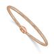 3mm 14ct Rose Gold Stretch Cuff Stackable Bangle Bracelet Jewelry Gifts for Women