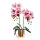 CXGS Artificial Orchid Flowers Light Pink Faux Orchids with Ceramic Vase Vivid Fake Phalaenopsis Flower Arrangement Gorgeous Artificial Plants for Wedding Party Exhibition Center Home Decor
