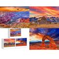3Pack 1000 Pieces Colorado Grand Canyon National Park & Barn and Grand Teton National Park & Arches National Park Jigsaw Puzzles for Adults 1000 Pieces and up