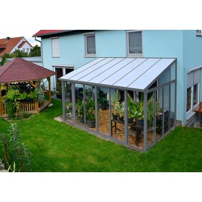Wintergarten PALRAM - CANOPIA "San Remo 3x4.2", grau, B:435cm T:277cm, Aluminium, Polycarbonat (PC), Terrassenüberdachungen, BxT: 435x277 cm Image
