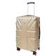 House Of Leather Hard Shell 4 Wheel Spinner Luggage Union Jack Print Suitcases TSA Combination Lock (Taupe, Medium Check in)