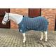 Ruggles Waffle Rug With Tail Flap for Pony/Horse | Smart Durable Lightweight | Ideal for Travel, Stable, Drying off after Exercise/Wash Down (Navy/Aqua Check, 6' 3")