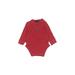 Carter's Long Sleeve Onesie: Red Bottoms - Size 3 Month