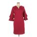 J. McLaughlin Casual Dress - Shift: Burgundy Solid Dresses - Women's Size X-Large