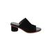 Bernardo Heels: Slide Chunky Heel Casual Black Solid Shoes - Women's Size 6 1/2 - Open Toe