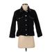 Forever 21 Denim Jacket: Short Black Print Jackets & Outerwear - Women's Size Small