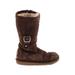 Ugg Australia Boots: Brown Print Shoes - Women's Size 9 - Round Toe