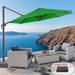 AOOLIMICS 11' Cantilever Patio Offset Umbrella w/a Base, 360 Rotation