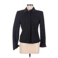 Calvin Klein Wool Blazer Jacket: Short Black Print Jackets & Outerwear - Women's Size 6
