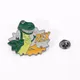 Broche en métal émaillé Toy Story Rex le dinosaure vert épinglette insigne de sac à dos