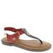 Tommy Hilfiger Bennia - Womens 8.5 Red Sandal Medium