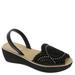 Kenneth Cole Reaction Fine Glass Lazer - Womens 7.5 Black Sandal Medium