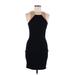 Mason Casual Dress - Bodycon Halter Sleeveless: Black Print Dresses - Women's Size Medium