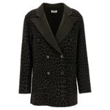 Animal Print Double-breasted Blazer Jackets