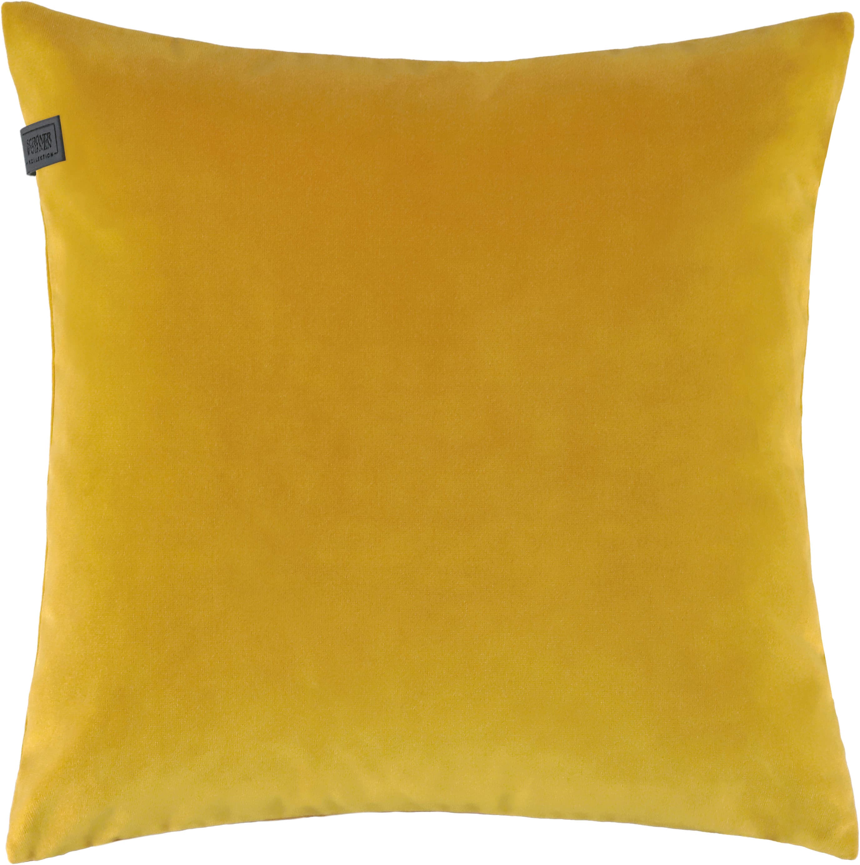 Kissenhülle "Soul" Gr. 1, gelb (dunkelgelb, gelb, goldfarben), B:44cm H:0,5cm L:44cm, Polyester, Polyester, SCHÖNER WOHNEN-KOLLEKTION, Kissenbezüge Image