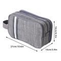 JeashCHAT Travel Toiletry Bag for Women and Men Shaving Bag for Toiletries Accessories Portable Storage Bags with Divider and Handle for Cosmetics Brushes Tools (Gray)