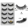 Daqian 5 Pairs of False Eyelashes Natural Thick Eyelashes Mixed Eyelashes Lightweight False Eyelashes Magnetic Eyelashes Matte False Eyelashes Eyelashes Extension Kit Lashes Clusters