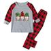 Christmas Clearance! Sawvnm Parent-Child Warm Christmas Suit Homewear Pajamas Long-Sleeved Trousers Two-Piece Se(Kids) Hot Sales Kid 3Y