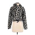 Wild Fable Fleece Jacket: Black Leopard Print Jackets & Outerwear - Women's Size Small