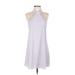 Lulus Casual Dress - A-Line Halter Sleeveless: Purple Print Dresses - Women's Size Small