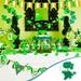 COFEST St. Patrick s Day Decorative Lights Green Shamrocks LED String Light 6.5 Ft 20 Leds USB Clovers Lights Green