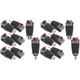 16 Pcs Speakers Televisor Televsion Cable to Audio RCA Connector Female Audio Speaker Connector Audio Adapter Plug Av Male Connector Clip Type Press Type Spring Terminal 8pcs Lotus Zinc Alloy