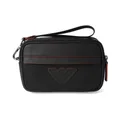 Emporio Armani , Black/Orange Beauty Case with Detail ,Black male, Sizes: ONE SIZE