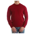 Emporio Armani , Round Neck Knitwear, Clic Essential Sweater ,Red male, Sizes: 2XL