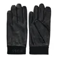 Hugo Boss , Mens Leather Gloves with Touchscreen Functionality ,Black male, Sizes: 8 IN, 10 IN